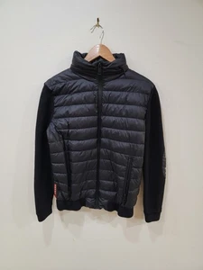 Prada Hybrid Down Jacket Wool Sweater Black Men's Size 48 Small - Picture 1 of 9