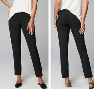 NWT J. Jill Wearever Refined Twill Woven Trousers Straight Pants Size 12 Black - Picture 1 of 15