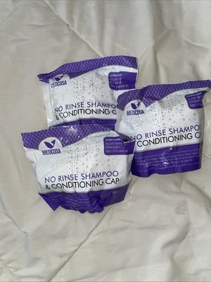 Champú sin enjuague acondicionador tapa de lavado de cabello paquete de 3 tapas selladas Medosa Foto 1 de 3