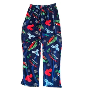 Pantaloni Pigiama Lampoon's Vacanze Natale Griswold Famiglia Taglia M Blu Navy Rosso - Foto 1 di 7