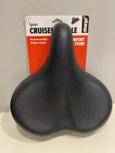 Cruiser Saddle Bike Seat Comfort Foam Black - Max Padding by Charge Spoon - Picture 1 of 6