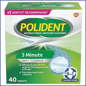 Tabletas limpiadoras de dentaduras Polident - 40 unidades - Imagen 1 de 12