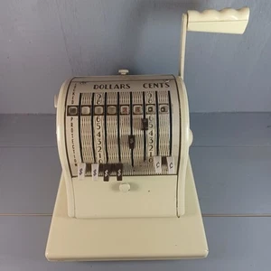 Vintage Tan Paymaster Ribbon Check Writer Series 8000 No Key Works - Picture 1 of 10
