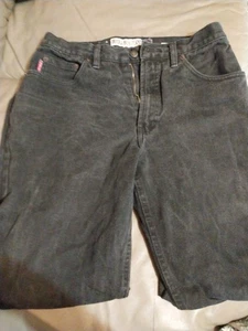 Jeans vintage Bugle ragazzo uomo 32x32 nero denim affusolato vita alta 705 pantaloni anni 90 - Foto 1 di 7