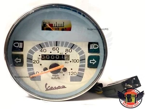 Speedometer For Vespa LML Stella PX Lusso 80-200, 120 km/h (80 mph) White Grey - Picture 1 of 5