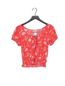 American Eagle Outfitters Women's Top S Red Cotton with Viscose Basic - Picture 1 of 5