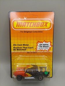 Matchbox Superfast MB4 '57 Chevy Black flames (Gray Macau Base) 1979 Unpunch B10