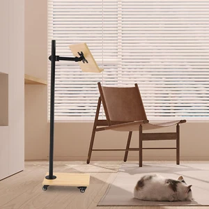 Rolling Book Stand 15.4*11in Floor Holder Laptop Tray Holder Adjustable Height - Imagen 1 de 12