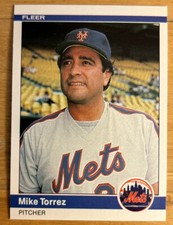 1984 Fleer Mike Torrez Baseball Card #602 Mets Pitcher Mid-To-High-Grade O/C