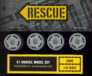 Rescue Models 1/24 AUDI S1 GRAVEL WHEEL SET Resin Set - Picture 1 of 1