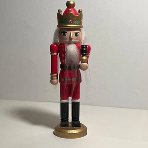 König Nussknacker rot grün Holz klassische Deko Weihnachten 10" Kurt Adler Geschenk - Bild 1 von 4