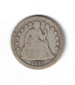 Silbermünze Liberty Seated Dime USA 1841 - Bild 1 von 2