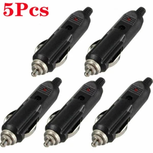 Conector de enchufe para encendedor de cigarrillos LED automático macho para automóvil 5 piezas con fusible - Imagen 1 de 8