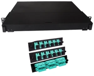 Fiber Rackmount Panel Front Panel Covered 24 SC MM OM3 10 Gigabit - Bild 1 von 9