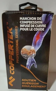 COPPERTEK  Professional Series Copper Infused Compression Elbow Sleeve Unisex L - Picture 1 of 4