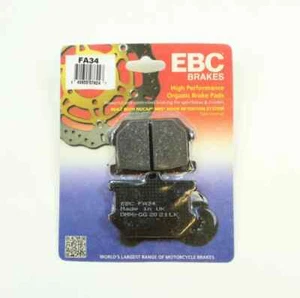 Pastillas de freno EBC FA34 - Pastillas de freno orgánicas de alto rendimiento para motocicleta - 1 par - Imagen 1 de 2