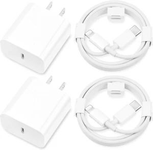Pack de 2 W chargeur rapide type C chargeur i.Phone charge rapide [certifié MFI] - Photo 1 sur 7