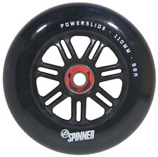 Powerslide Spinner Wheels black 110mm 88A inkl ABEC 9 Lager Inline Skate Rollen 