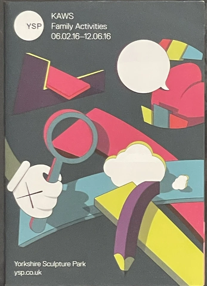 KAWS - 1 (Yorkshire Sculpture Park) YSP 2016 actividades familiares folleto original Foto 1 de 4