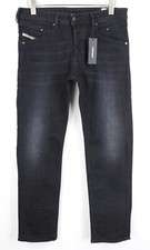 DIESEL Belther-R R06C7 W32/L30 Men Jeans Slim Tapered Fit Black Cotton Stretch