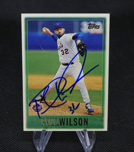 Paul Wilson On Card Auto ~ 1996 Topps RC #89 New York Mets