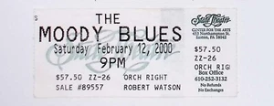 The Moody Blues Easton Pa. Feb 12, 2000 Concert Ticket Stub - Imagen 1 de 2
