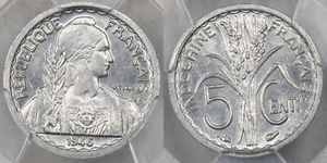 French Indo China 1946 5 Cents PCGS MS64 PC0894* combine shipping br/ br/ The o - Picture 1 of 3