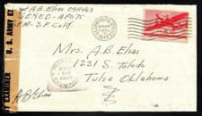 GENERAL ENGINEER DISTRICT APO 75 MANILA PHILIPPINES 1945 WWII APO Cover (M6076)