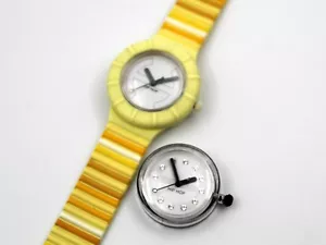 Hip Hop Yellow Silicone Watch 32mm + Swarovski Dial GIFT Women Promotion - Picture 1 of 4