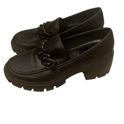 Черные коренастые лоферы на платформе Madden girl Hastings размер 7 Y2K - Изображение 1 из 4