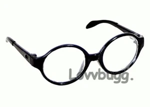 Schwarze Brille für 18" Mädchen oder Junge Puppe Potter Kostüm Zubehör KOSTENLOSER VERSAND HINZUGEFÜGT! - Bild 1 von 13