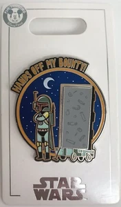 Spilla Disney Parks Halloween 2020 Star Wars Boba Fett "Giù le mani dalla mia taglia" NUOVA - Foto 1 di 4