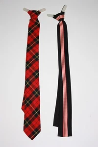 Lot Of 2 Boys Youth Christmas Holiday Clip On Ties - Picture 1 of 2