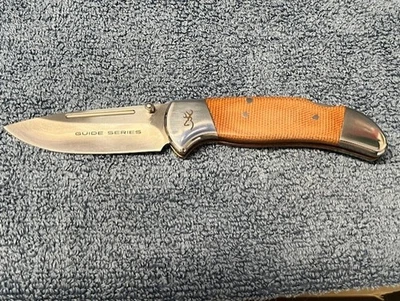 Cuchillo Browning "Guide Series" Lockback, diseño Wes Hibben, nuevo en caja, hecho en EE. UU. Foto 1 de 4
