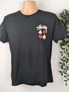 Stüssy "Full Deck 2" black crew neck t-shirt. Mens Small. DN982 - Picture 1 of 8