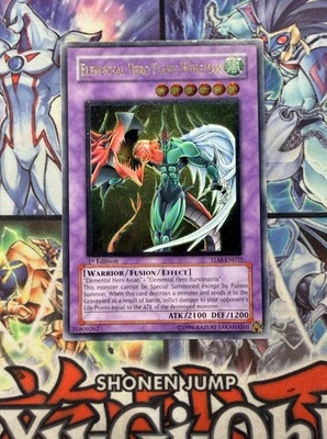黄金邮票终极罕见第 1 版元素英雄火焰翼人 TLM MP Yugioh — 第 1/4 张图片