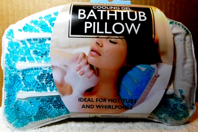 Kole Imports~Cooling Gel Bathtub Pillow Durable & Soft Material Hottub/Whirlpool - Image 1 of 4