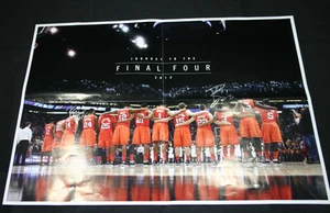 Louisville Cardinals Basketball 2012 Final Four Infrared Auto Poster Siva Kuric - Bild 1 von 4
