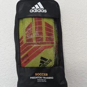 New Adidas Soccer Predator Training Positive Cut Gloves Sz 9 Yellow & Orange - Picture 1 of 7