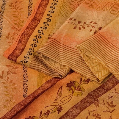 Saris de Colección Sánskriti Pura Seda Acolchado Fieltro Artesanal Tela Estampada Sari Foto 1 de 4