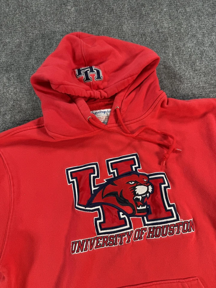 University of Houston Cougars Hoodie Sweatshirt Mens Large Red Champion NCAA - Image 1 of 4