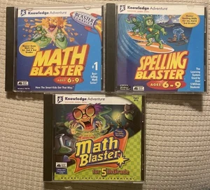 Math Blaster,Spelling Blaster 6-9, 9-11/5th Grade CD-ROM PC Vintage 1999 - Picture 1 of 1