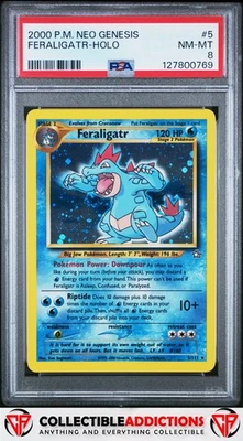 2000 Pokemon Neo Genesis #5 Feraligatr-Holo PSA 8 - Image 1 of 2