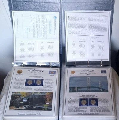100 Statehood Quarters Collection Complete Vol1 & Vol2 - Includes US Territories - Image 1 of 4