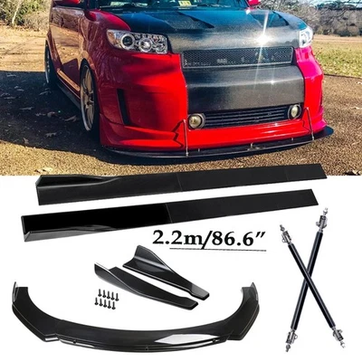 Front Bumper Rear Lip Chin Spoiler Gloss Black For Scion xB iM tC Body Kits Foto 1 de 4