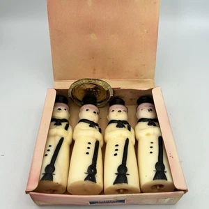 Velas de cera vintage de muñecos de nieve de Navidad ASP-HOLMBLAD SNEMAND AÑOS 60 NUEVAS DE STOCK raras - Imagen 1 de 9