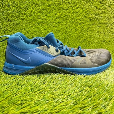 Nike Metcon Flyknit 3 Para Hombres Talla 11.5 Negro Azul Zapatos Atléticos para Correr Tenis Foto 1 de 4