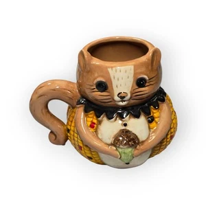 Taza de café de cerámica con figura de ardilla de otoño Johanna Parker Transpac - Imagen 1 de 12