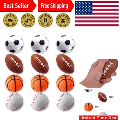 Mini Sports Balls for Kids Party Favor Toy, Soccer Ball, Basketball, Football... - Image 1 of 4