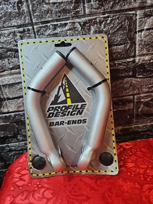 Profle Design Boxer Bar Ends, Silver, BEB02, with 2 extra caps, New in Package  - Image 1 of 2